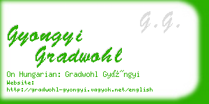 gyongyi gradwohl business card